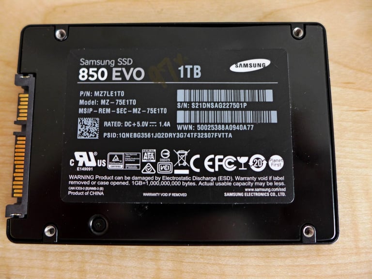 image for Samsung 850 EVO 1TB, SATA III, 2.5inch Internal SSD - may deliver