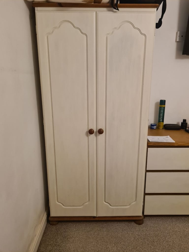 image for Wardrobe- Wood/ Cream