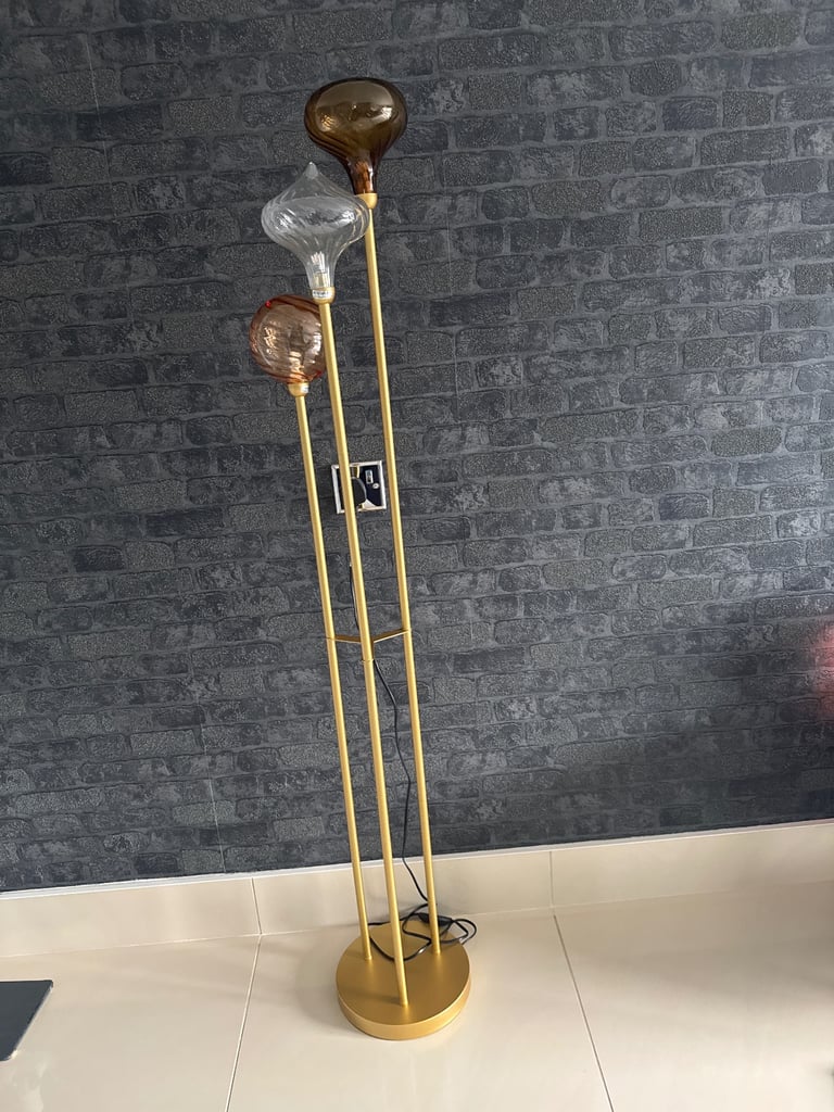 Gold floor lamp