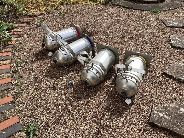 Set 4 Thomas Par Cans Spun Aluminium VGC Stage Festival Display Bar Restaurant