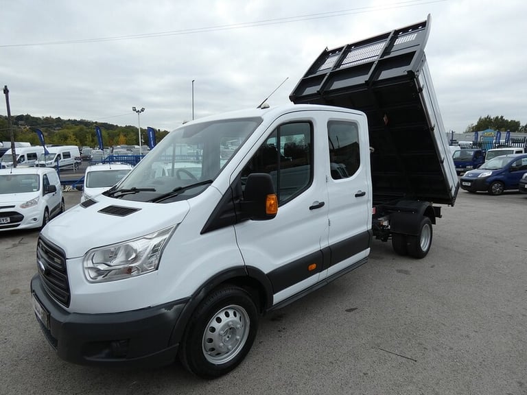2017 17 FORD TRANSIT DOUBLE CAB TIPPER 81K 7 SEATER LOOK