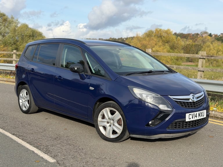 2014 VAUXHALL ZAFIRA TOURER 2.0 CDTI EXCLUSIV AUTOMATIC 7 SEATER BLUE 2 OWNERS