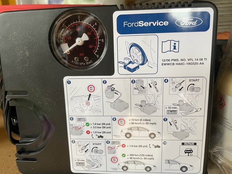 Ford tyre repair kit 