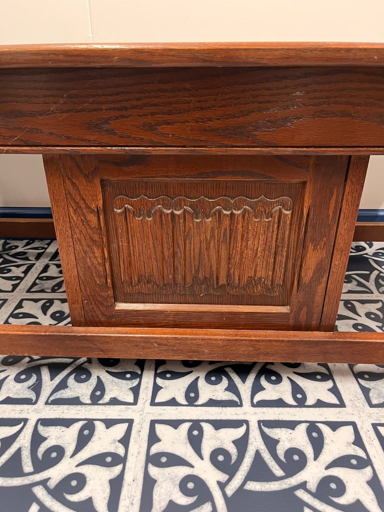 Large Vintage Solid Oak Old Charm Coffee Table