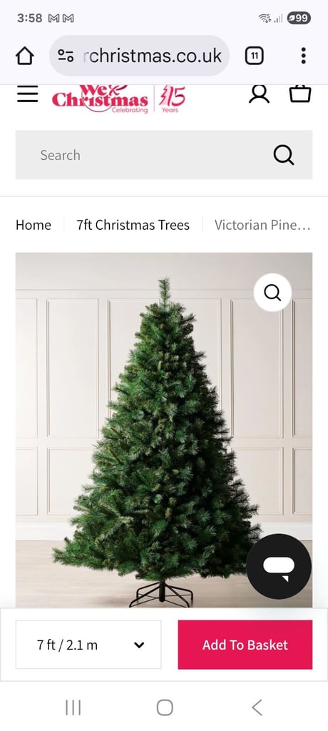 Victorian Pine 7 foot artificial tree