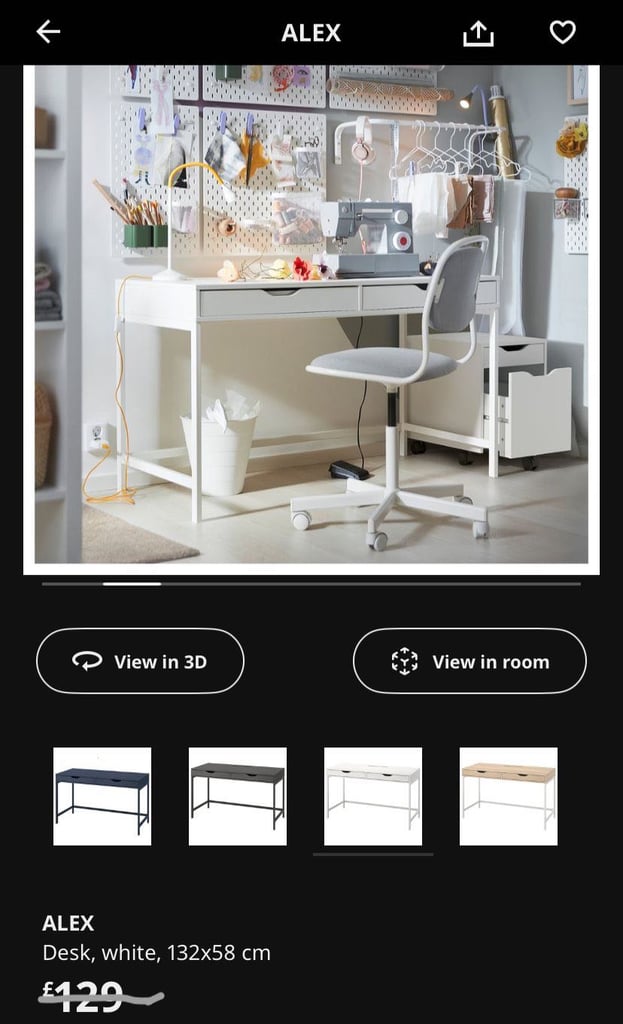 White Ikea Office desk
