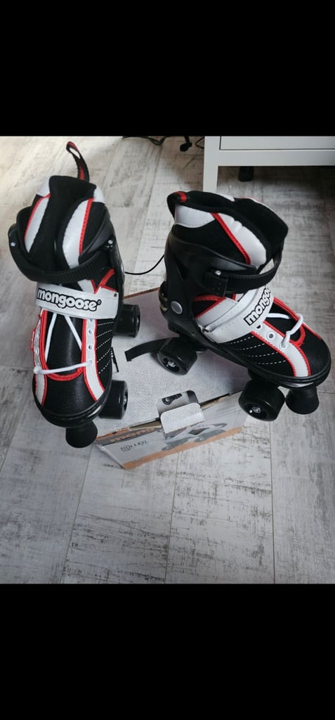 image for MONGOOSE adjustable quad roller skate in box kids size 1-4 