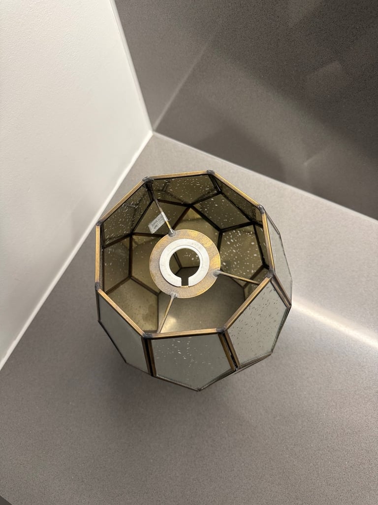 John Lewis Romy Mirrored Glass Lampshade 