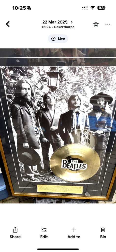 image for Rare Beatles large framed photo make me an offer on the ££