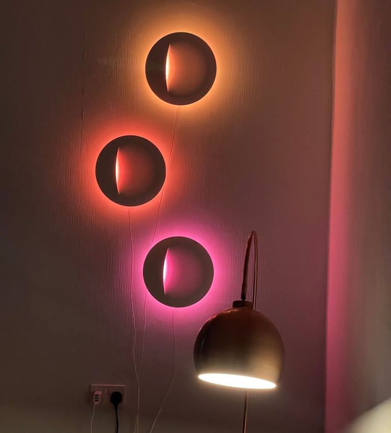 3x IKEA Art Event 2021 Sabine Marcelis LED Wall Lamp - 12" - Smart Plug included