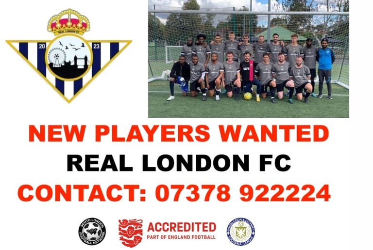 image for FOOTBALL PLAYERS WANTED IN SOUTH LONDON - MEN'S 11 A SIDE TEAM LOOKING FOR PLAYERS IN JANUARY