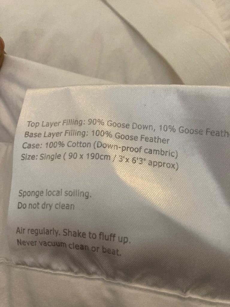 Goose feather and down mattress topper