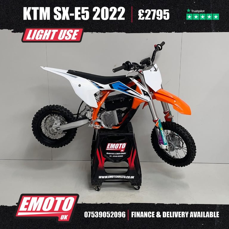 KTM SX-E 5 E5 EE5 50 2022 Electric Motocross Bike @EmotoUK - Finance Available