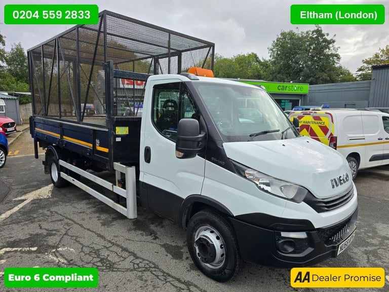 2019 Iveco Daily 3.0D HPI 65C caged Tipper in white, 45,000 miles, 1 owner, Euro 6 ULEZ, 6-s TIPP...