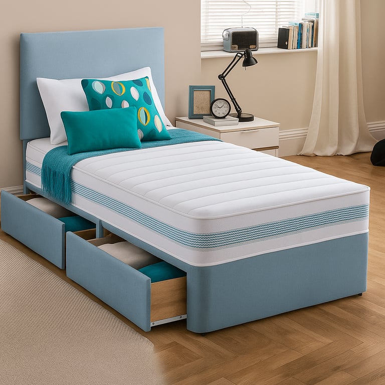 image for Premium Divan Bed with Optional Drawers and Comfortable Sleep Experience Guaranteed
