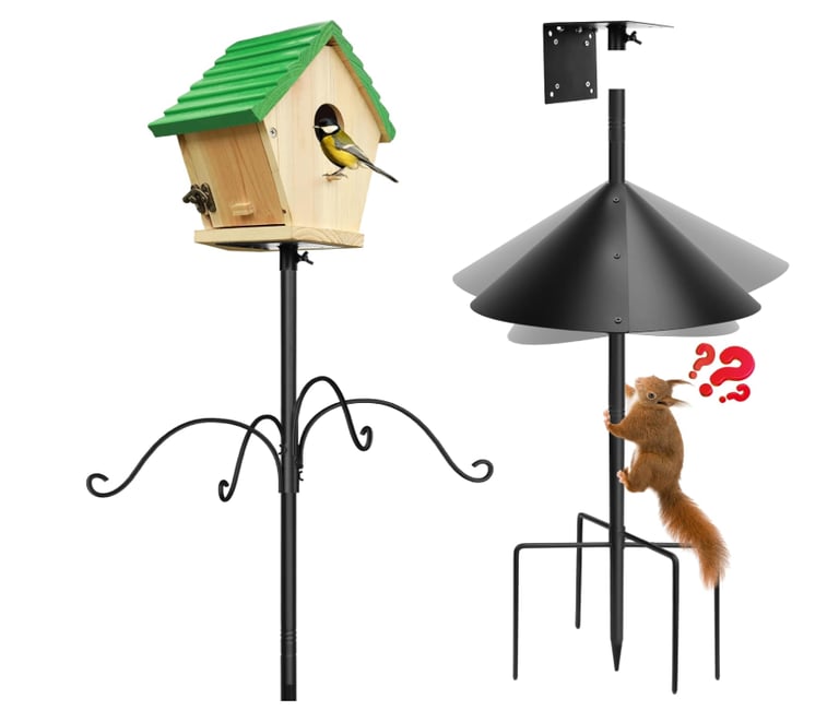 Bird Feeder Pole Squirrel Proof House Mount 93 Inch Adjustable New and boxed