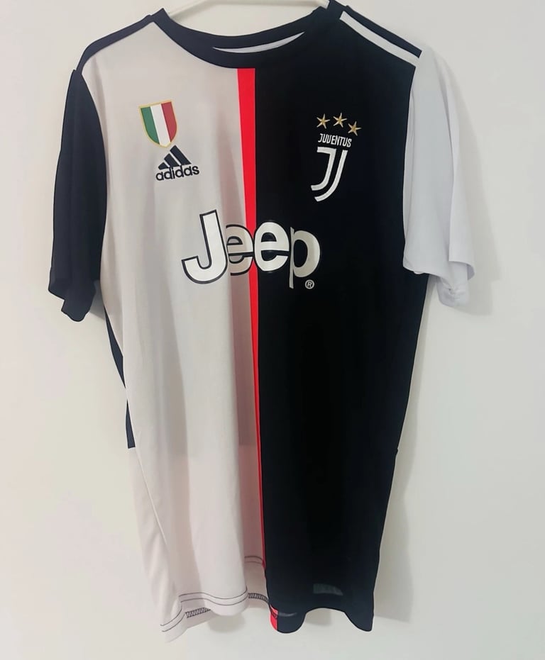 Juventus Football Shirt Size XL Ronaldo 7 2019-20 Home Kit Adidas Jeep Italy- Used