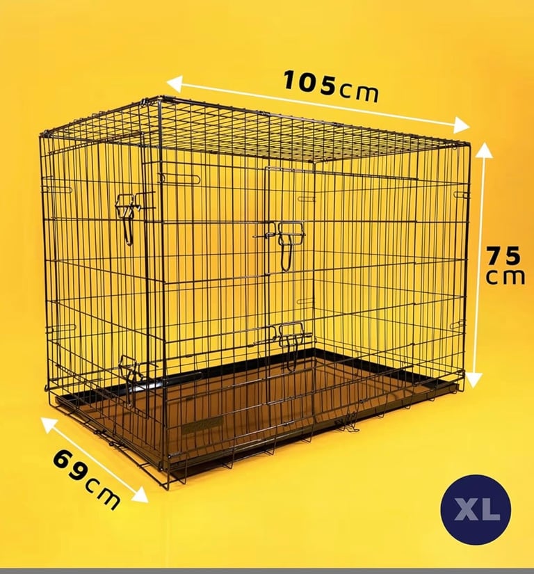 Dog Crate, Cover and Bowl 