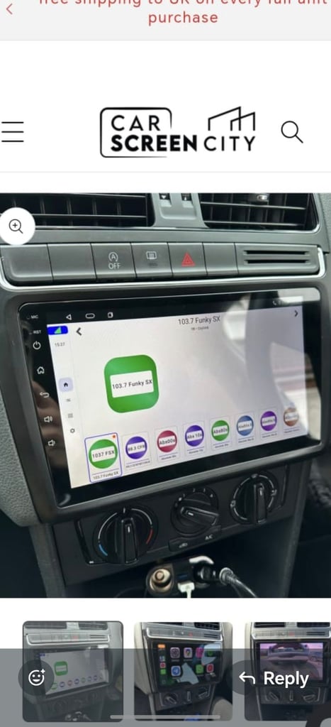 Volkswagen polo 2009-2017 wireless apple car play