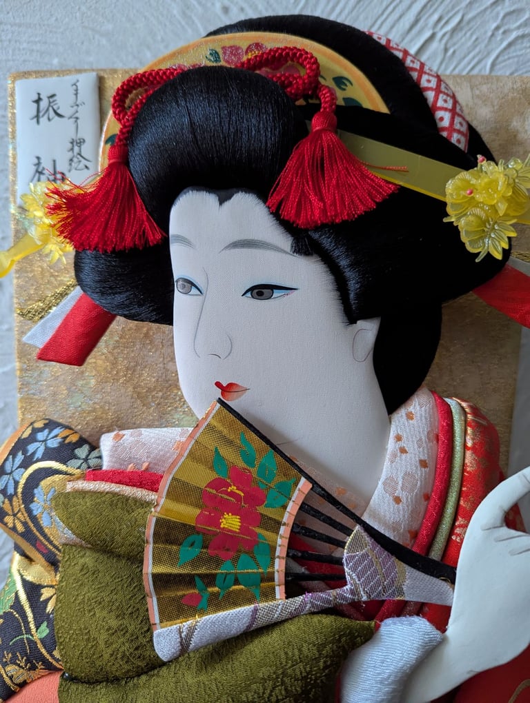 VINTAGE JAPANESE PADDLE DOLL 