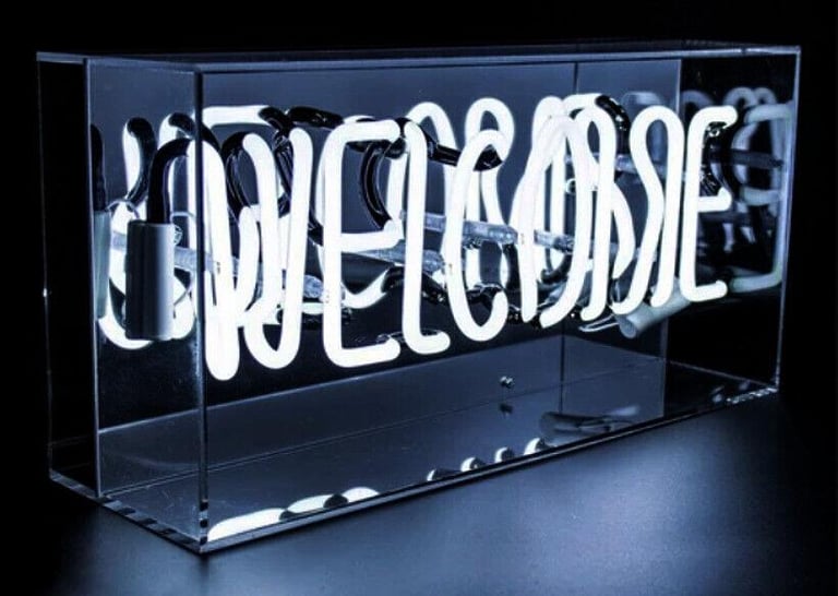 GENUINE GLASS-TUBE SHED PUB & HOME BAR NEON SIGNS - MAN CAVE, WOMAN CAVE, DECKING BAR