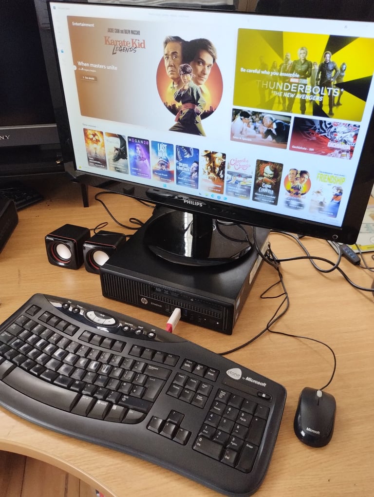 HP EliteDesk PC. Windows 11, MS OFFICE,  i5, 8GB RAM, 128GB SSD + 320GB HDD, 24 inch monitor.