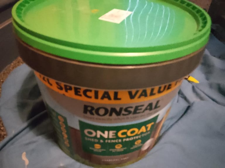 12 Litres of Charcoal Grey One Coat Paint Protection for Sheds & Fences