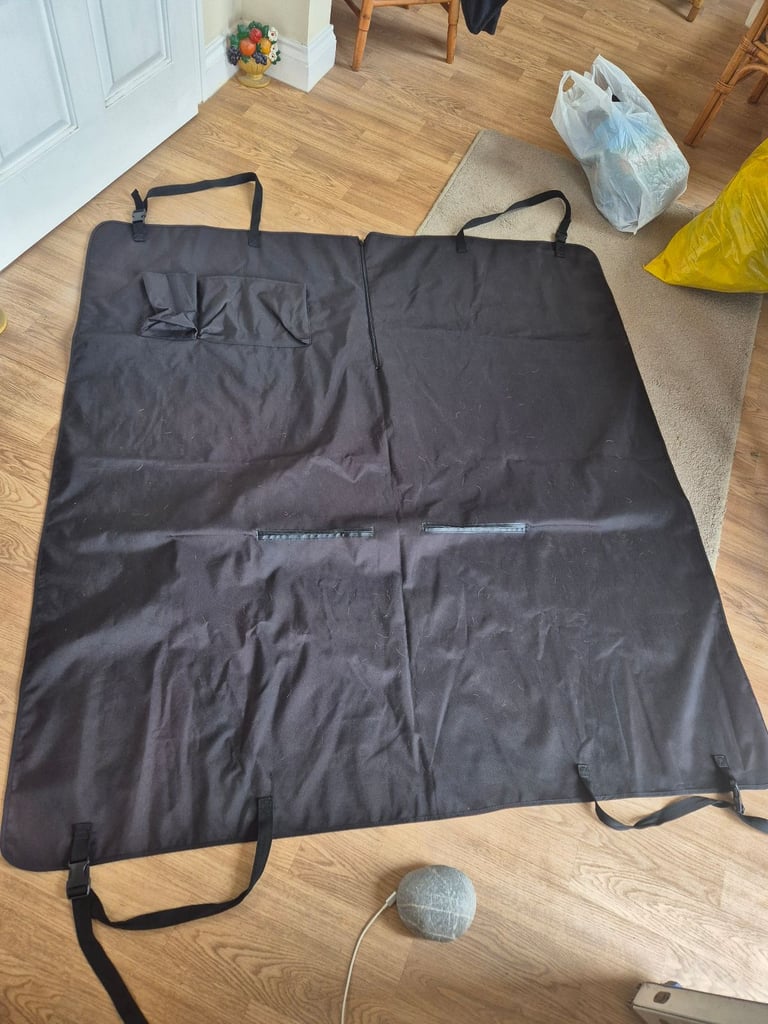 Black washable pet car seat protector