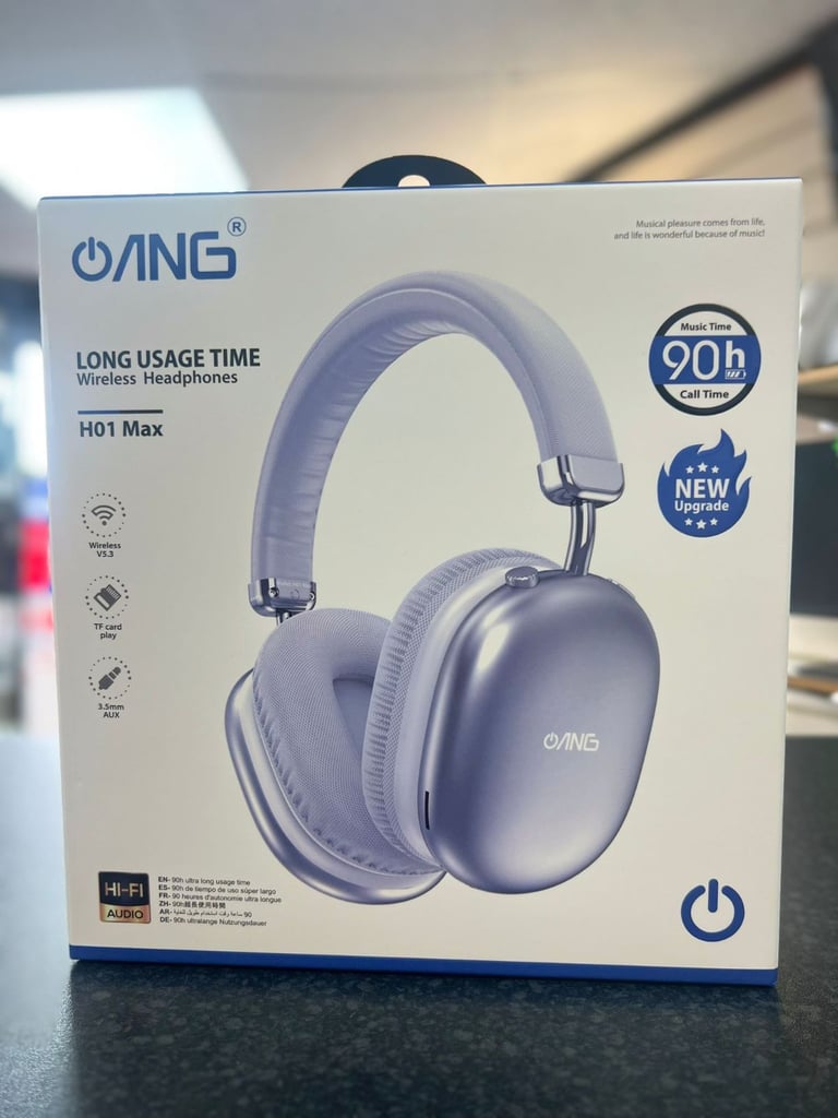 ANG HO1 Max Wireless Headphones – 90H Ultra-Long Playtime