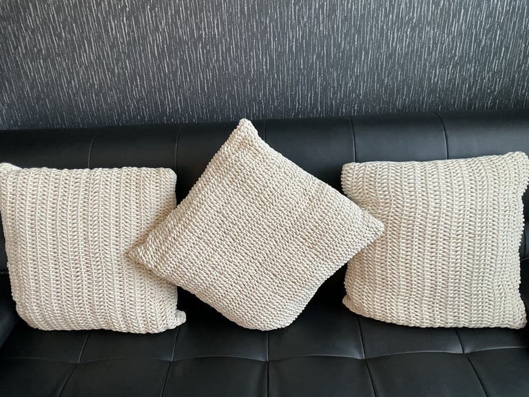 image for  2 sets of 3 cushions.£10.00