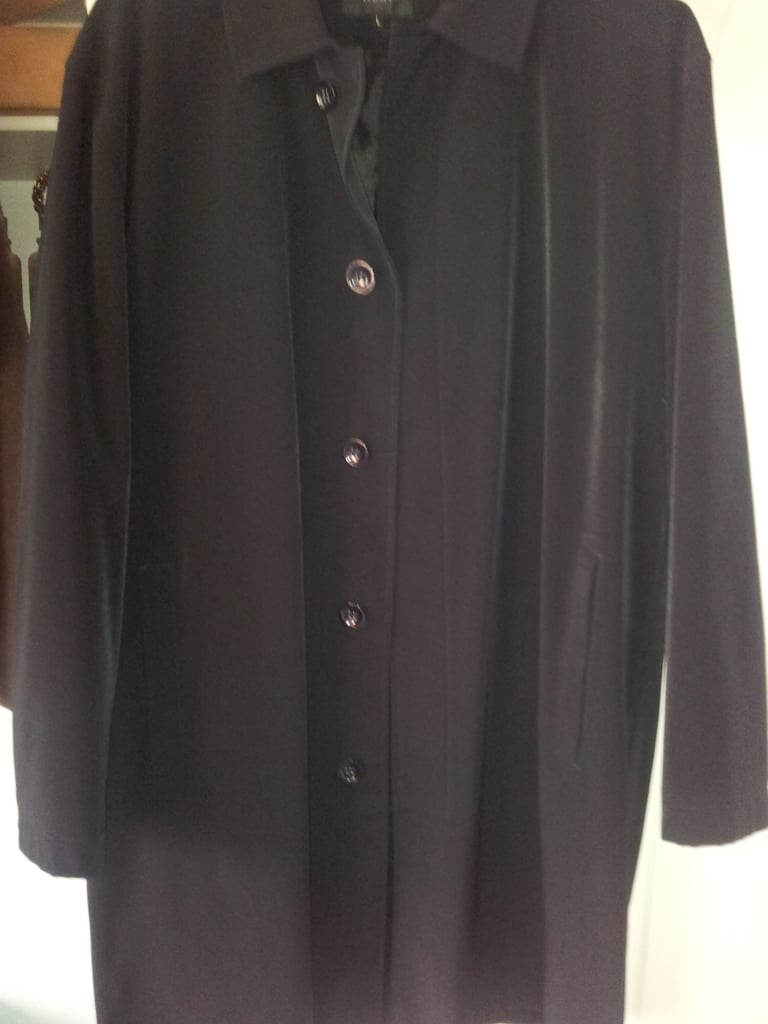 image for Men's NEXT Black Mac - Shower-proof raincoat. Never worn as new - size L