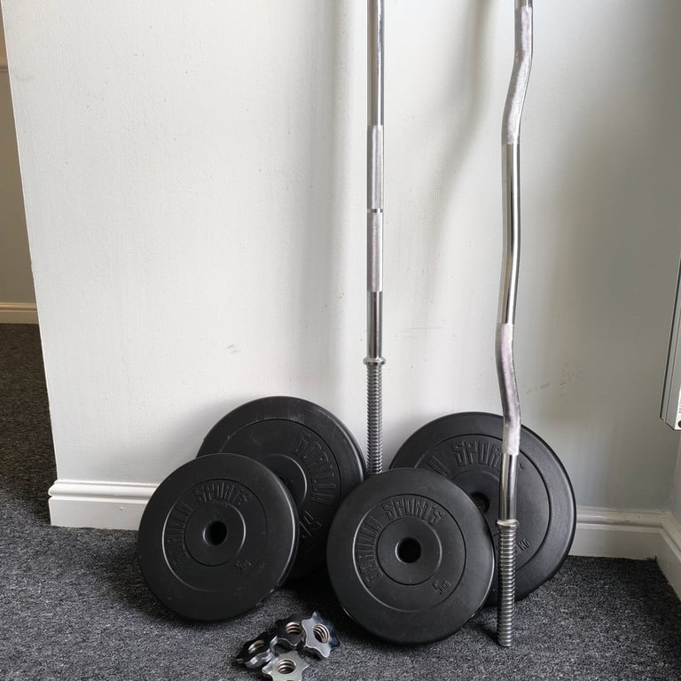 image for Gorrilla Barbell and Plates Set, Approx 43 kg in total