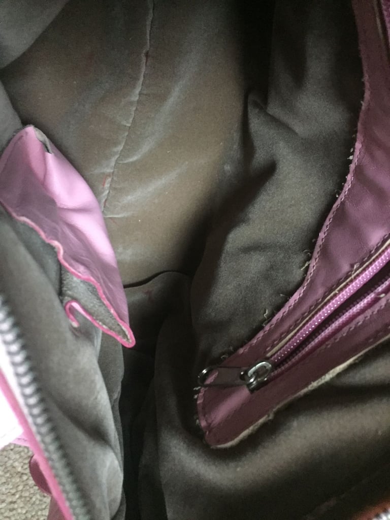 BRAND NEW large baby pink leather handbag by Prego