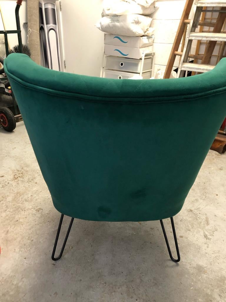 Turquoise Suede Chair