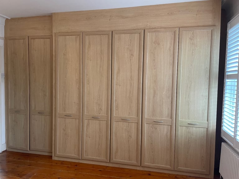 image for Fitted bedroom wardrobe, beech colour