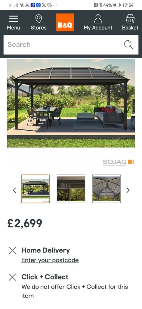 Sojag moreno 10x16 gazebo 