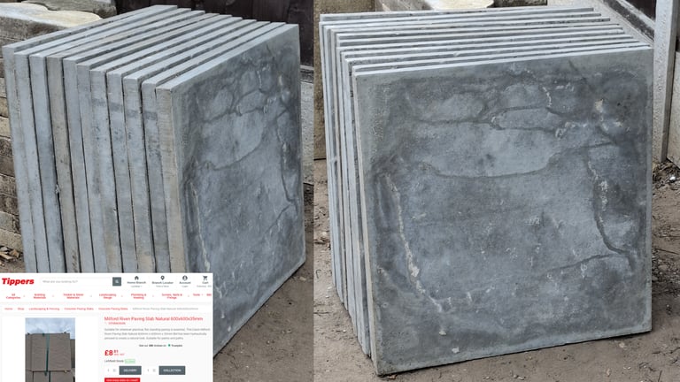 Brand New Riven Paving Slabs (15 Available)