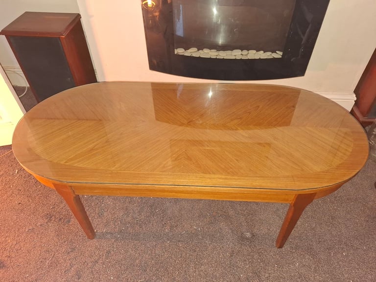 'STONEHILL 'Stateroom' designed coffee table with glass top.