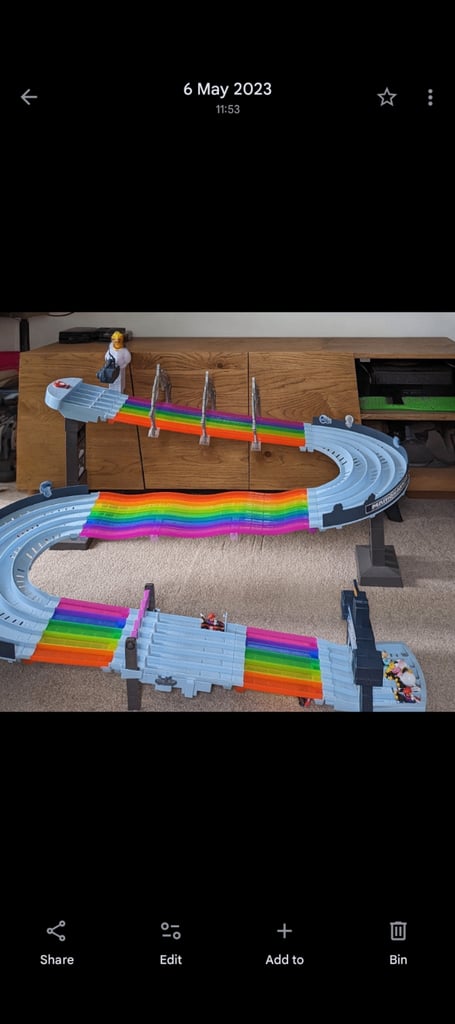 image for Hot Wheels Mario Rainbow road race track