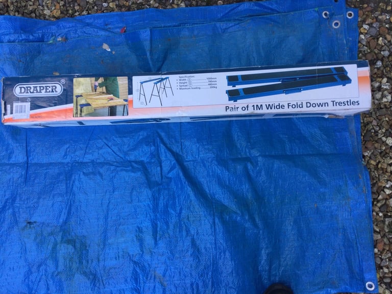 image for Draper Pair of 1Metre Fold Down Trestles