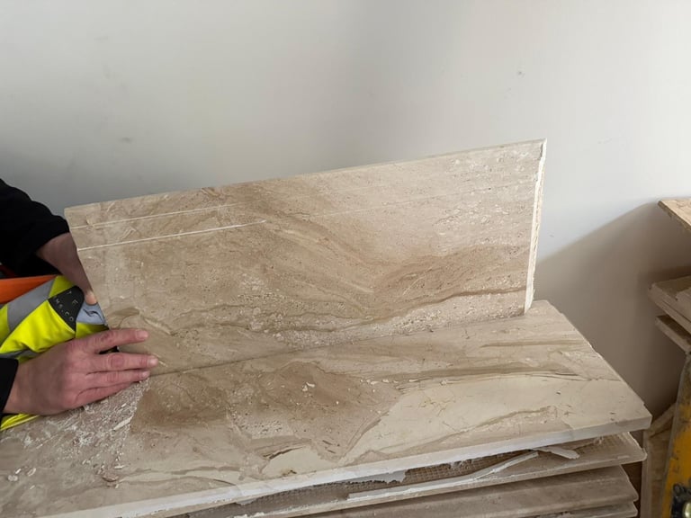 Breccia sarda marble tiles - job lot - 100m2+
