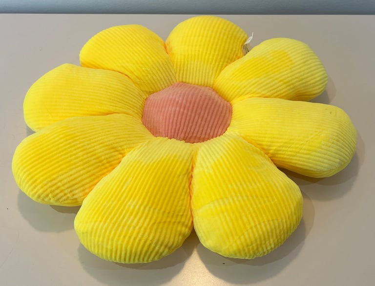 BRAND NEW Yellow Flower Cushion