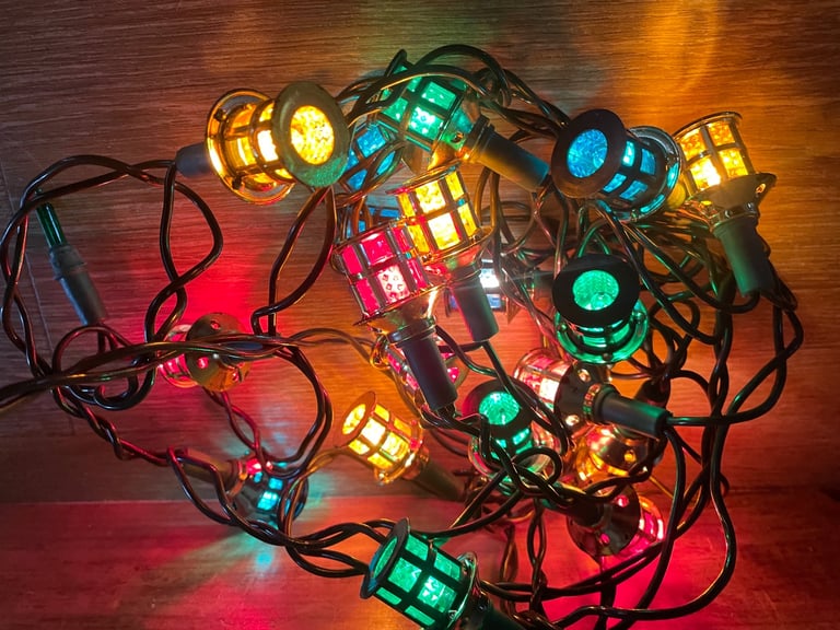 20 Set Vintage Noma Victorian Lantern Christmas String Lights Multicoloured A