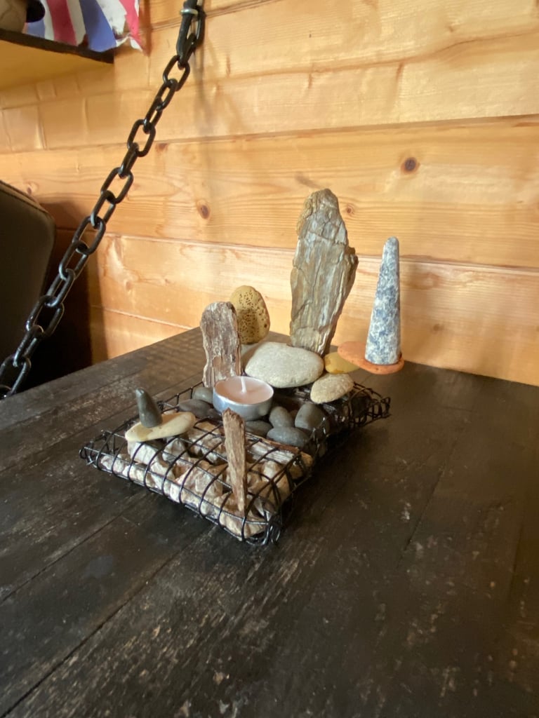 Handmade small candle holder 