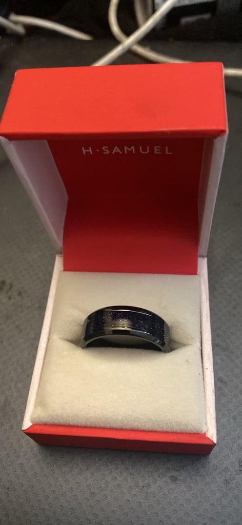 image for Blue and sparkly Titanium Male engagement ring, Mint Condition.