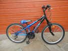 Hummer malvern bike, suit age 8 to 11 years, 24 inch wheels, 18 gears, front suspension