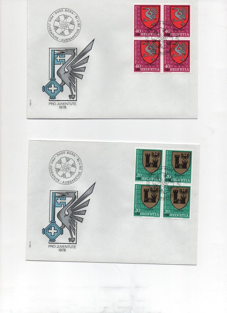 412 Switzerland first day covers