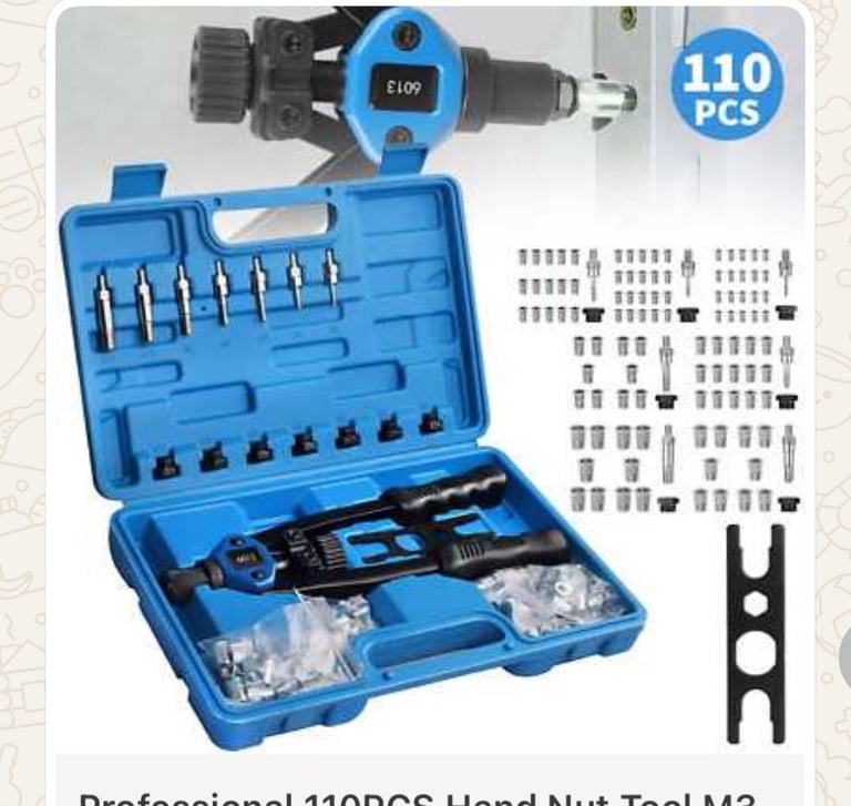 image for Hand Nut Tool M3-M12 Repair Kit Riveter Rivnut Gun Mandrels
