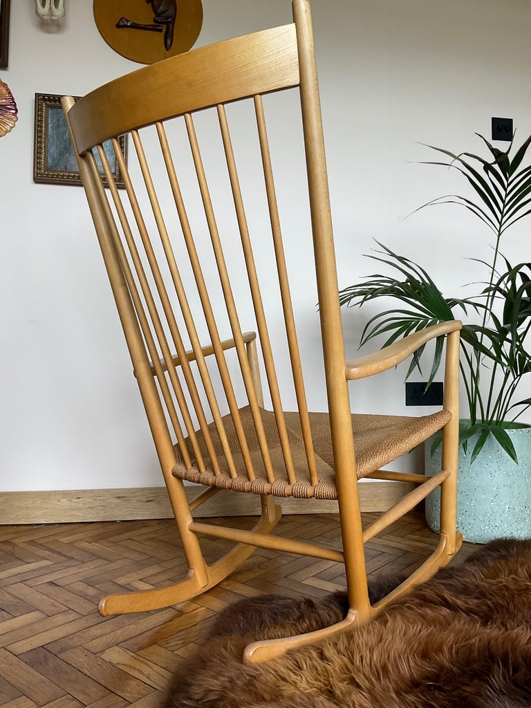 Mid century Danish Hans j Wegner rocking chair 