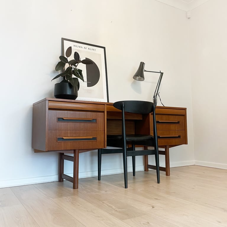 image for Mid century teak desk / dressing table by Elliots of Newbury